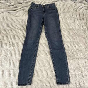 RSQ Jeans Women’s 3/26 LA Super High Rise Skinny Dark Wash Stretch Denim Casual